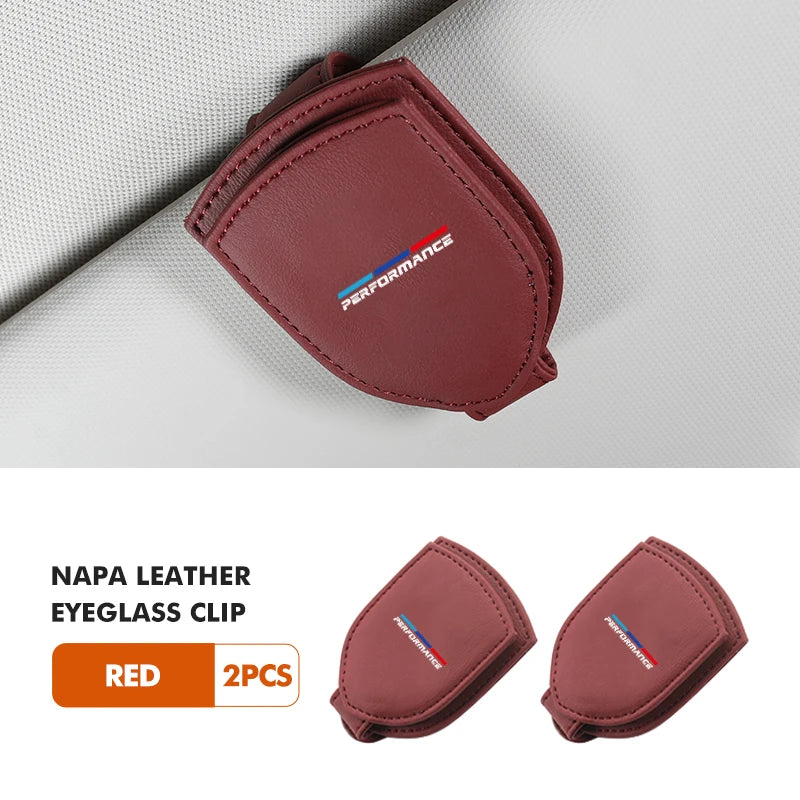 For BMW Car Glasses Holder Sun Visor Sunglasses Clip Card Accessories 1 3 5 Series X1 X3 X4 X5 X7 G20 G38 F20 F39 F48 E46