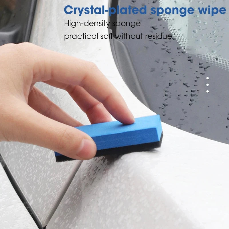 1/30PCS Car Ceramic Coating Sponge Applicator Glass Nano Wax Coat Sponges Blue Square Sponge and Cloth Car Cleaning Brush