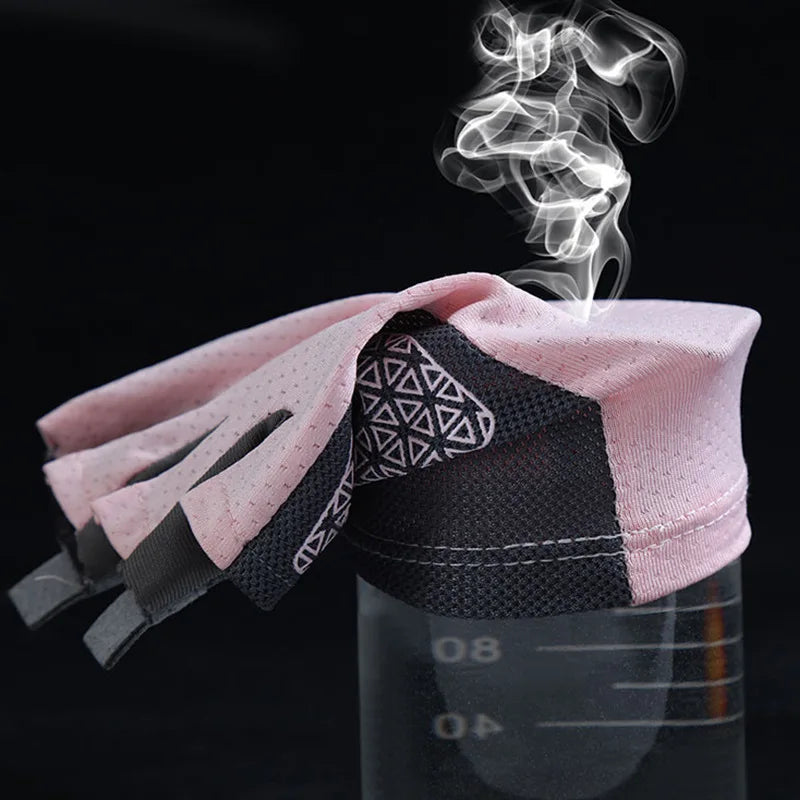 Spring Summer Cycling Gloves for Women Men Breathable Mesh Gym Fingerless Sun Protection Non-slip Quick Dry Hike Fitness Gloves