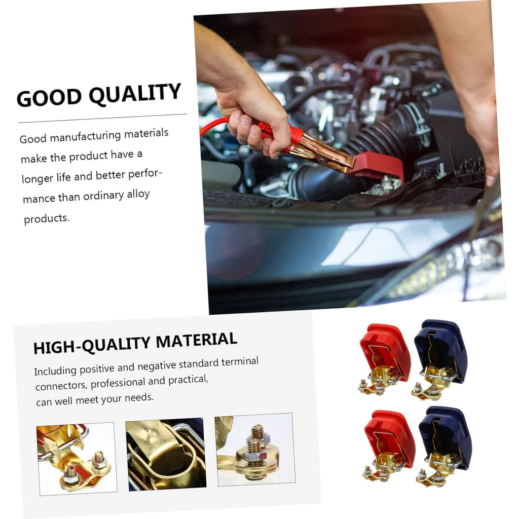 Car Battery Terminal Connector 12V 24V Adjust Disconnect Cover Quick Release Toolless Battery Connector Clamps