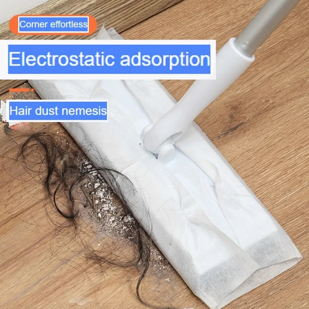 Disposable Dry Sweeping Cloth Pads Compatible with Swiffer Sweeper Household Floor Car Dust Removal Paper Electrostatic Mop Pads