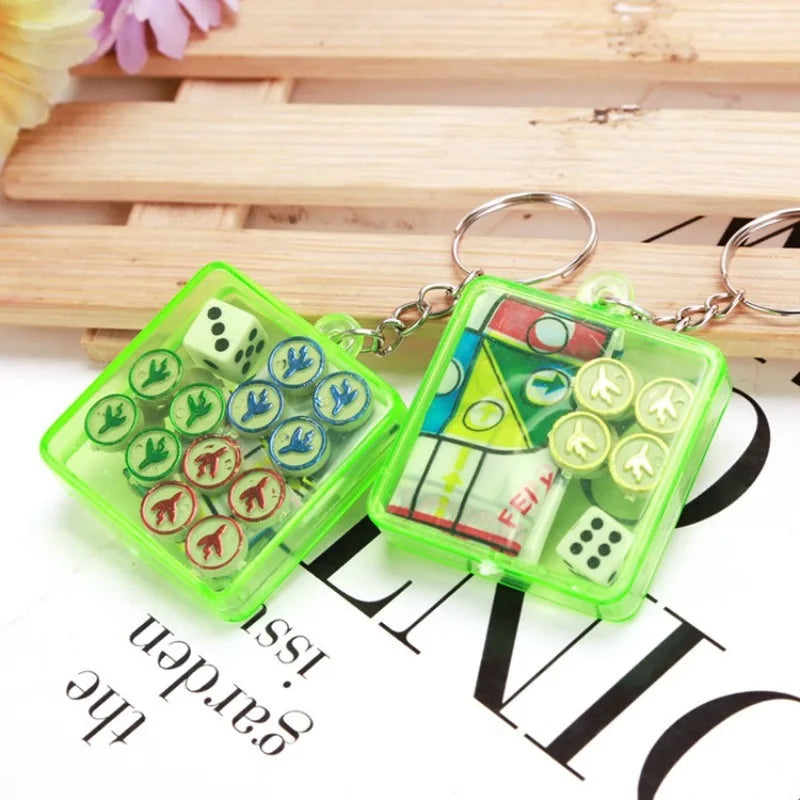 2Pcs Mini Flying Chess Portable Travel Board Game Interactive Game Small Chess Game for Family