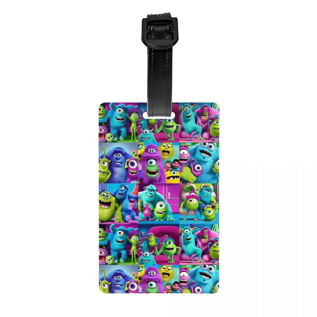 Custom M-Monsters Anime University Luggage Tag Travel Bag Suitcase Privacy Cover ID Label