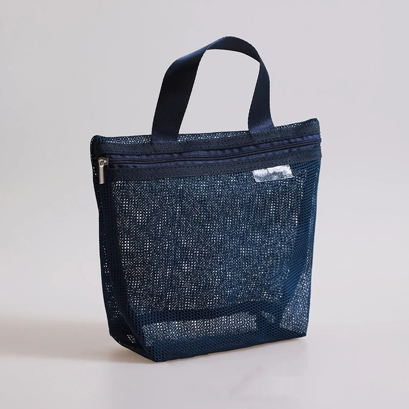 Portable Travel Mesh Wash Bag Transparent Storage Bag Large Capacity Cosmetic Bag Underwear Organizer Pouch