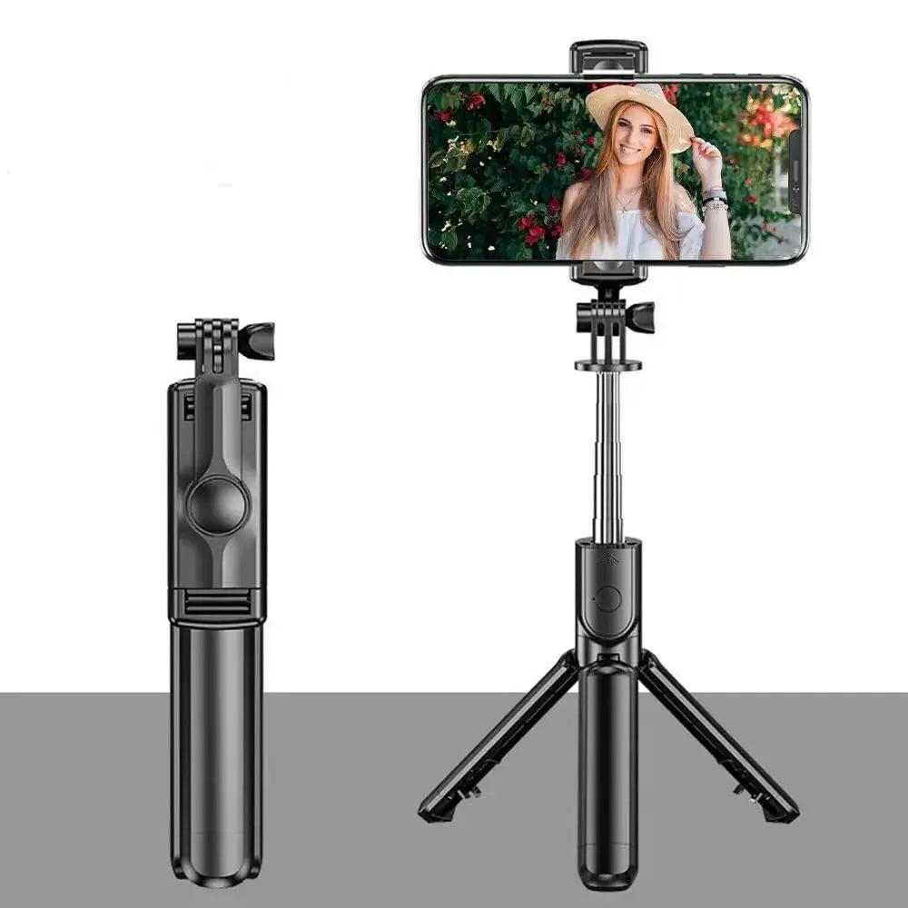 Wireless Selfie Stick for Smartphone  27 Inch Tripod with Bluetooth Remote Foldable Stand for Vlog Shooting Record
