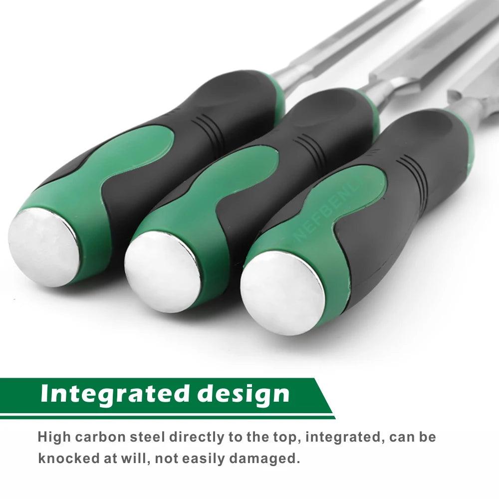 Woodwork Chisel Set DIY Carpenter Tool Flat Woodworking Chisels CR-V Professional Carving Knife Carving Wood Tools