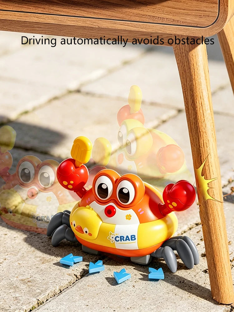 Kids Electric Crab Toy with Music and Lighting Education for 3 Year Children Gift