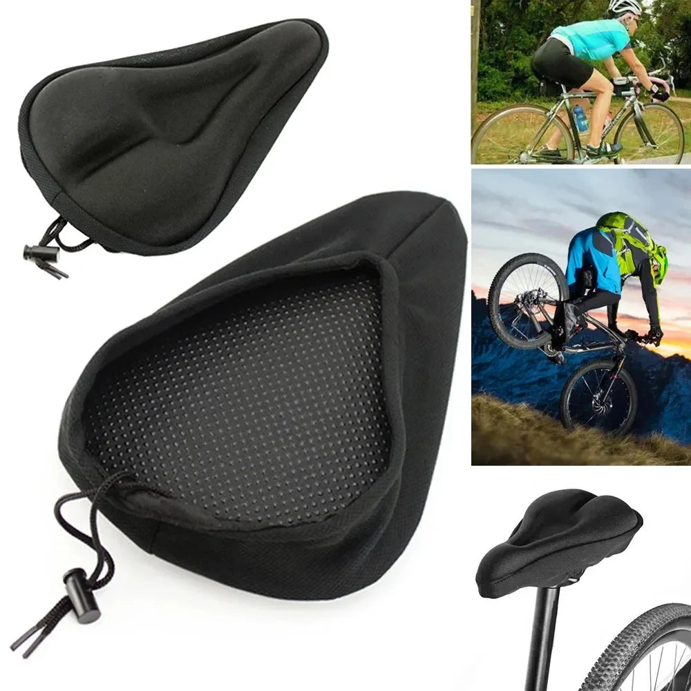 Breathable Bicycle Seat Cover MTB Bike Soft Thickened Saddle Seat Cushion Cycling Sponge Pad Cushion Cover Riding Accessories