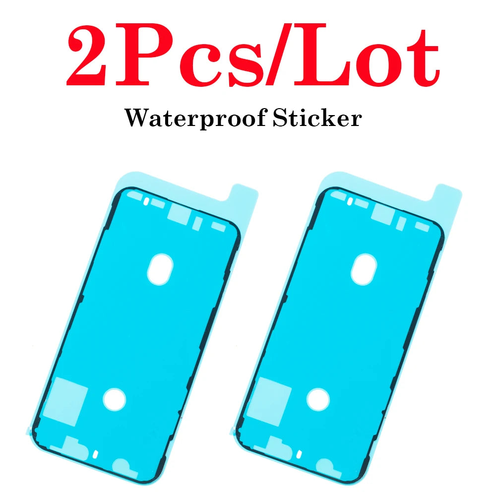 2Pcs Waterproof Sticker for iPhone 7 8 Plus X XR XS XS 11 12 13 14 15 16 Pro Max Mini Adhesive Pre-Cut LCD Screen Frame Tape
