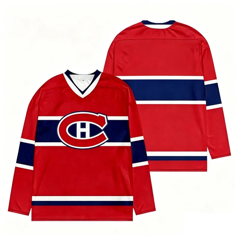 Utah Mammoth Hockey Jersey Montreal Canadiens Team  Long Sleeve Sweatshirt Women Men Player Cosplay Top Shirts Quick-dry
