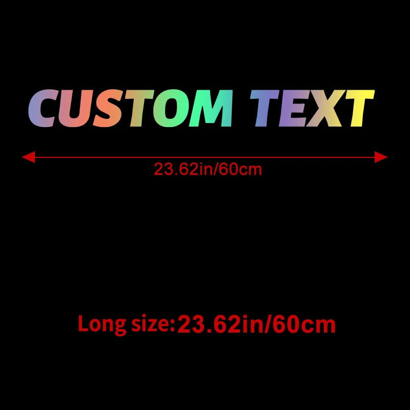 1PC Custom Only Text Car Stickers Front Banner Windshield Waterproof Personalized DIY Vehicle Boat Self-Adhesive Vinyl Decals