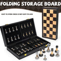 Chess set 45cm/ 17.7-inch Eewood large solid wood chessboard, high-end electroplated + acrylic chess piece king 9cm high
