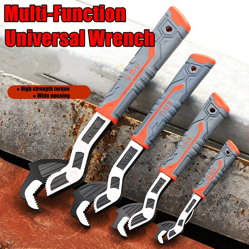6/8/10/12 inch CR-V Steel Wrench Multifunctional Self-locking Pipe Wrench Hand Manual Tool Adjustable Wrench Car Repair Tools