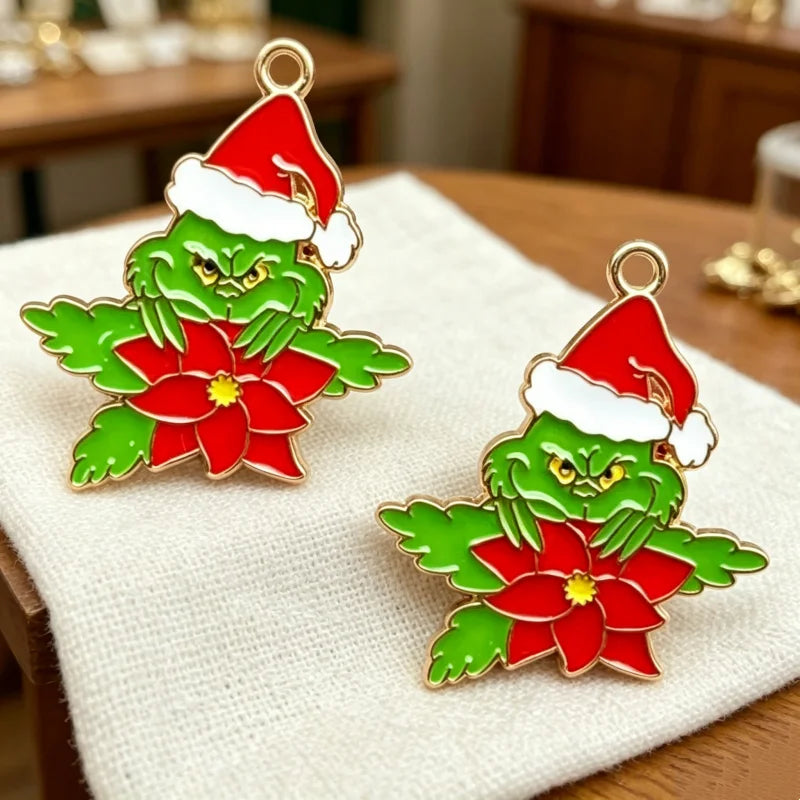 10pcs Christmas Cute Cartoon Bag Phone Chain Pendant Bracelet Necklace DIY Handmade Accessories
