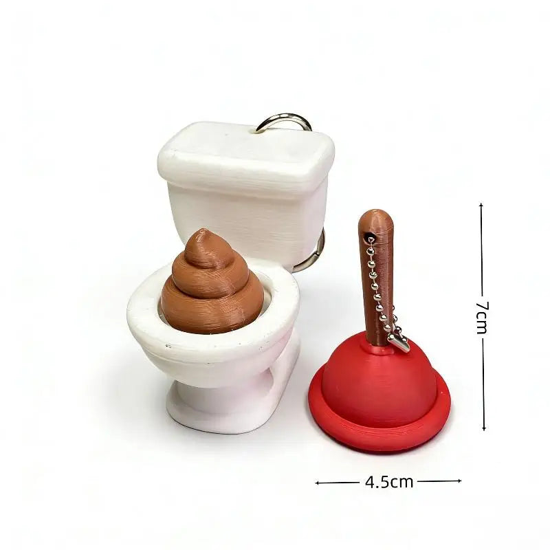 [CL]1/2Pcs Calming Keychain Keys Finger Button Party Gift Toilet Poop Hanging Fingertip Clicker Anti-stress Decompression Toys
