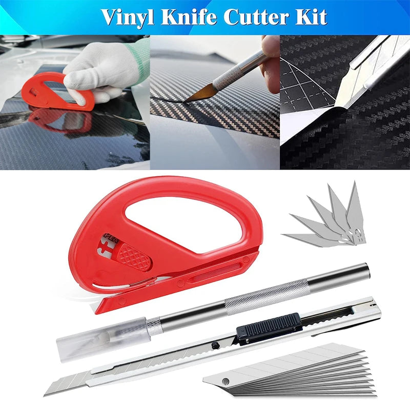 NeoWrap Car Window Tint Tools Kit Vehicle Glass Protective Film Vinyl Scraper/Felt Squeegee/Cutter with Blade Vinyl Wrap Tool ﻿