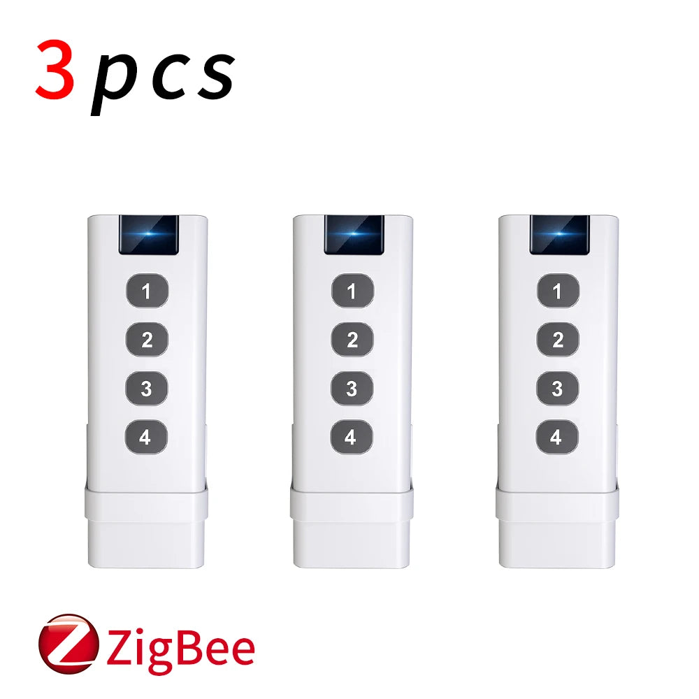 TUYA ZigBee smart house Wireless Scene Switch 4 Gang Remote Portable Tuya Zigbee Hub Required No limit to Control Devices