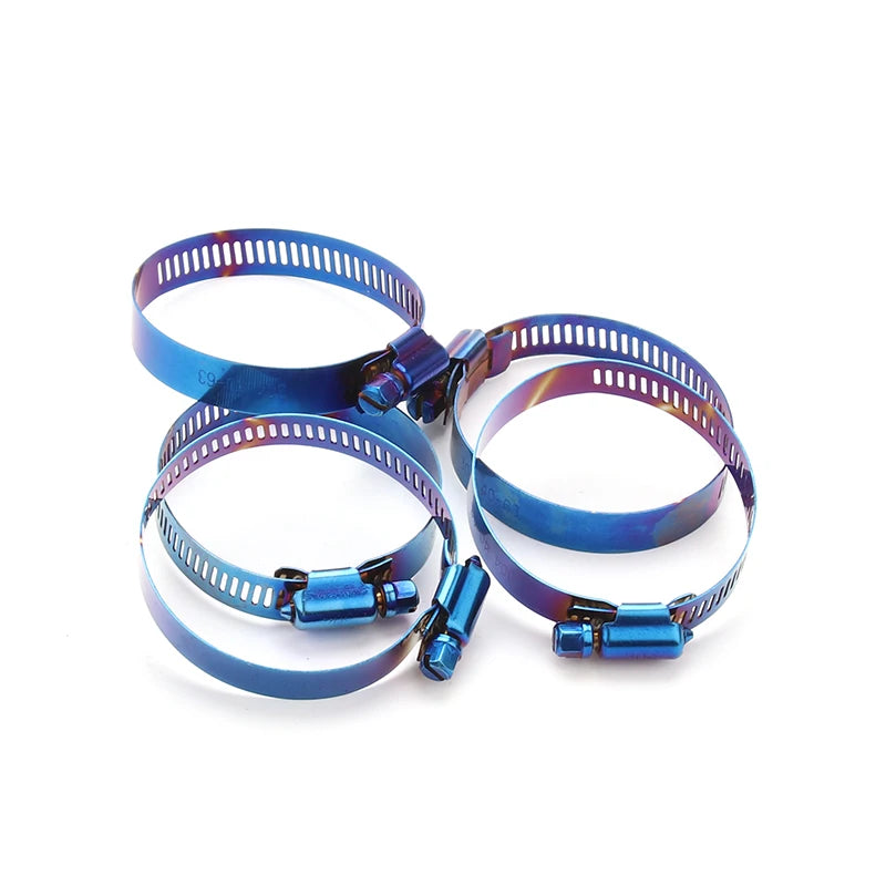 Motorcycle Accessories Hose Clamps 304 Stainless Steel Hose Clips Clip Clasp Metal Fastener Worm Drive Durable Anti-oxidation Bl