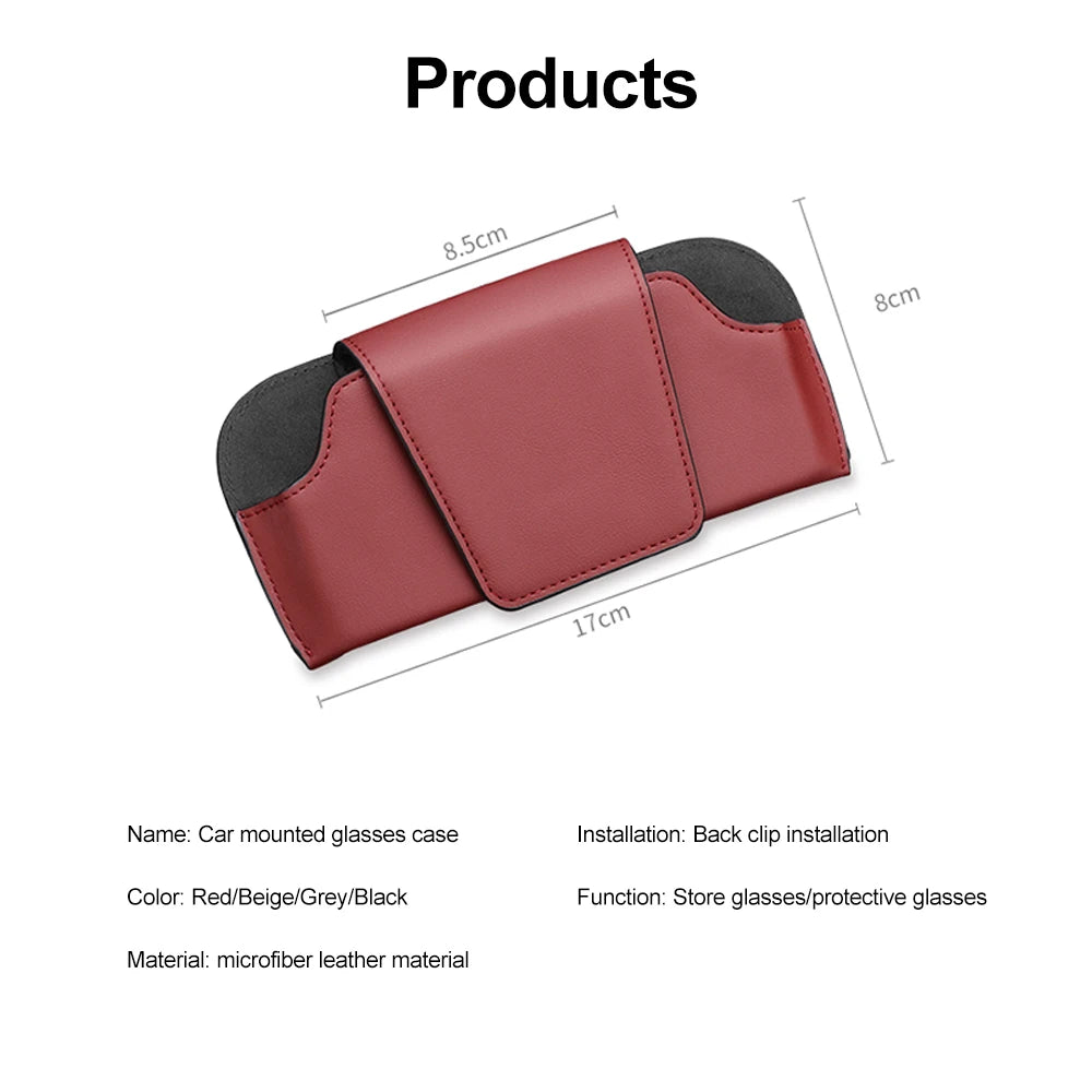 Universal Car Sunglasses Holder Case Magnetic Auto Sun Visor Glasses Box Clip Sunglasses Holder Fastener Eyeglasses Storage