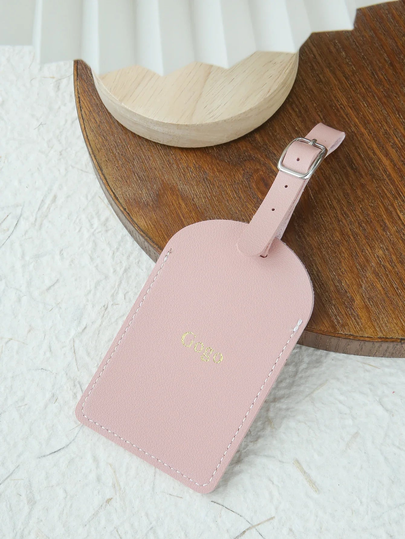 1PC Custom Name Luggage Tag Customized Name Vegan Leather Luggage Tags with Privacy Name Card Personalized Travel Bag Tag