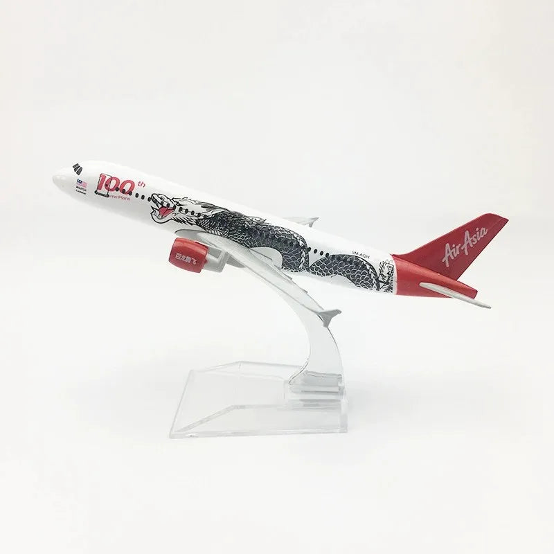 Toy 16CM A320 Series Aircraft Model Diecast Alloy Airplane ﻿320 1/400 Scale With Plane Base Adult Children Gift