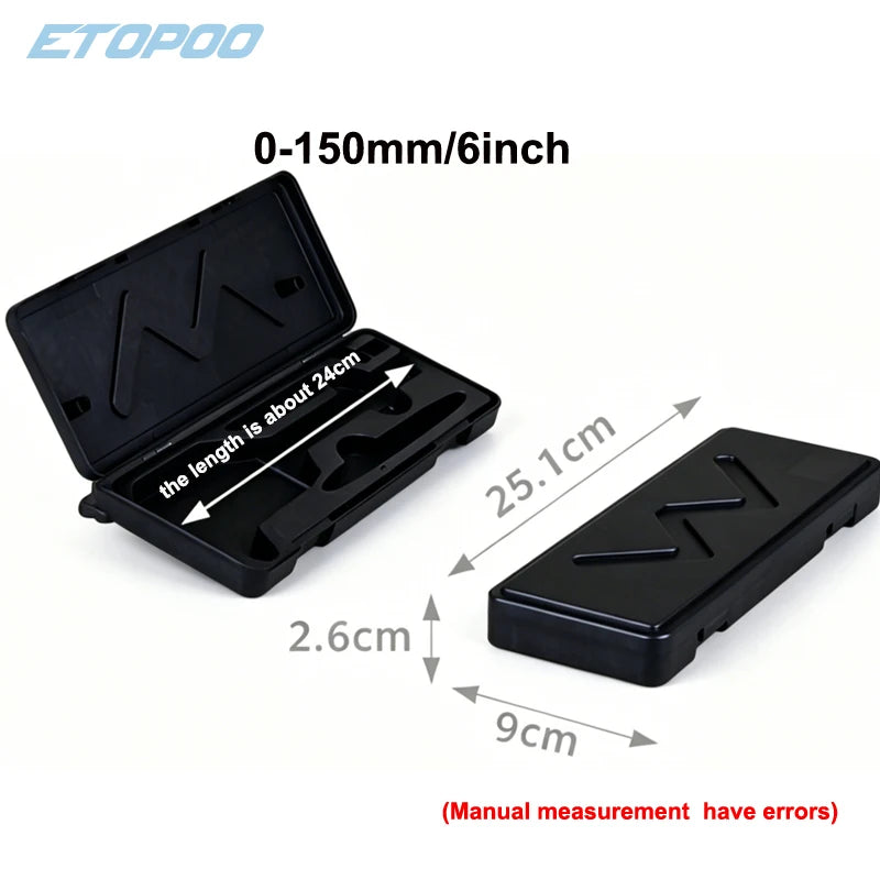 150/200/300mm Metal Digital Caliper Outer Packaging Box Plastic Material Protective Storage Case for Precision Measurement Tools