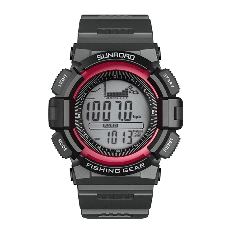 Digital Men's Fishing Watches  Water Depth Temperature Monitor Altimeter Compass Barometer Alarm Clock Waterproof 50m Backlight