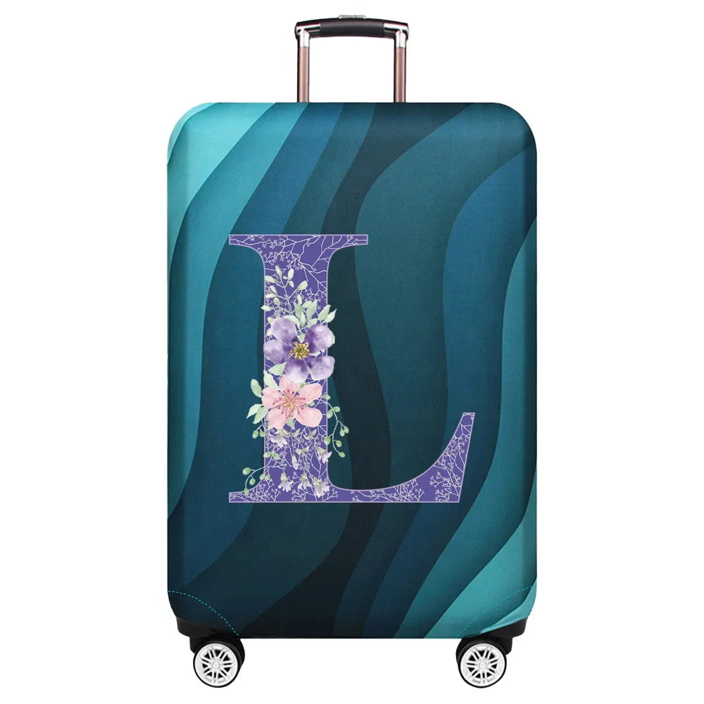 Luggage Covers 18-32inch Protector Travel Luggage Suitcase Protective Cover Stretch Dust Covers Print Purple Flower Series