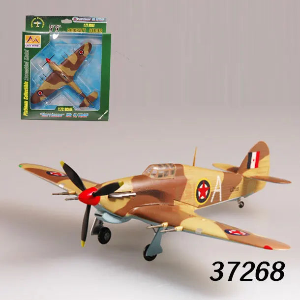 Easymodel 1/72 Scale Finished Military Aircraft Model Fighter Helicopter WWII and Modern Propeller Plane for Collection Display