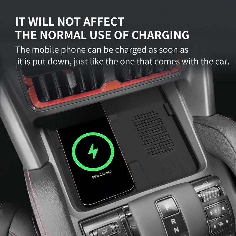 For BYD Shark 6 2024 2025 2026 Car Storage Box Rubber Mat Wireless Charging Silicone Pad Interior Anti-slip and Dustproof Pad