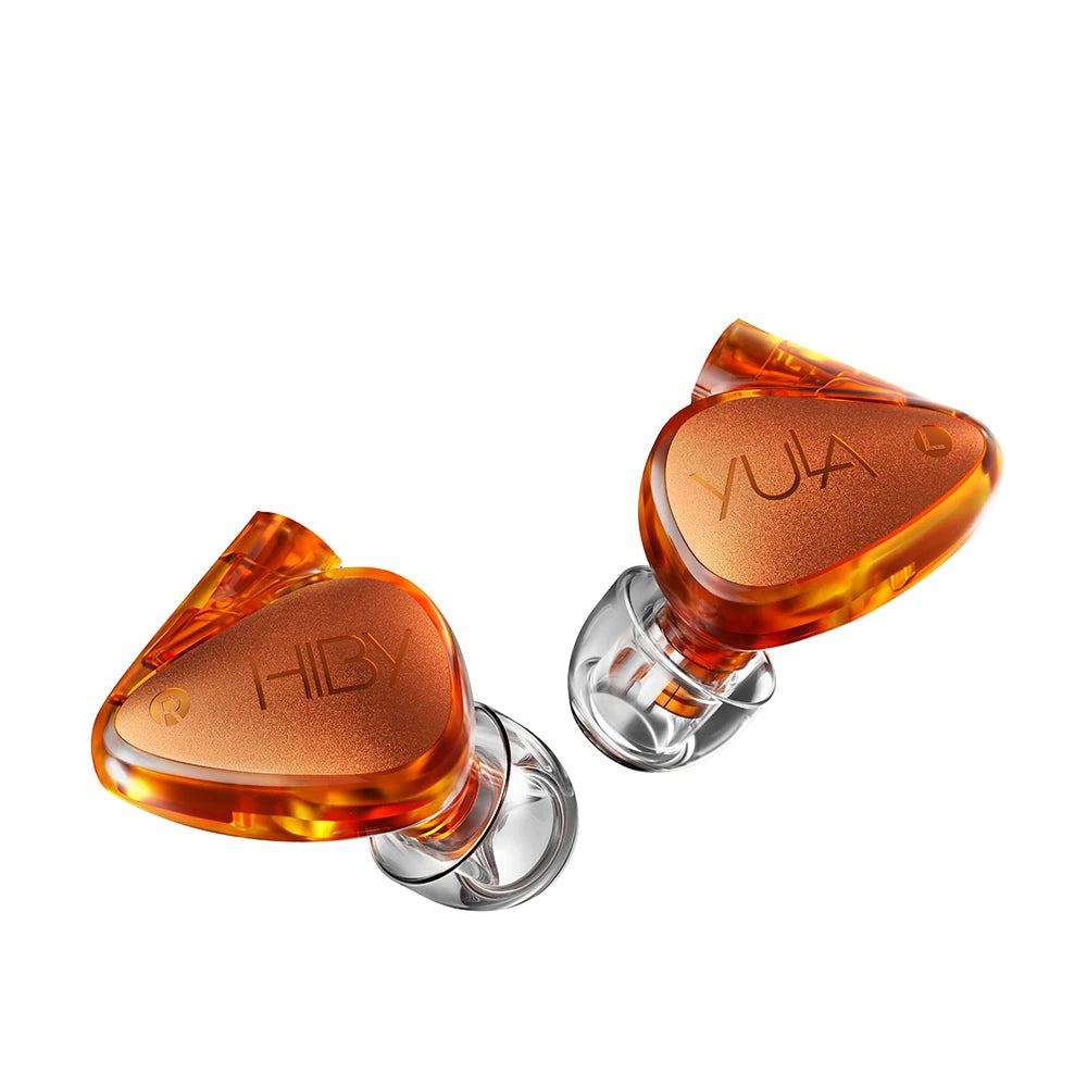 HiBy YULA 10mm Dynamic HiFi Earphones PEEK Diaphragm Dual Magnetic Core Dual Acoustic Chamber Aluminum Alloy CNC 224 OFC Wires