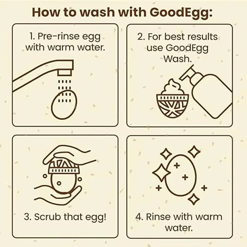 Silicone Egg Washing Brush Specialized Egg Cleaner Tool Flexible Food Grade Scrubber for Farm Fresh Eggs Kitchen Use
