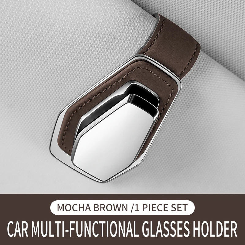 Suede Sun Visor Glasses Clip Car Interior Storage Organizer For BMW E46 E39 E90 E60 E36 F30 F10 E34 E30 F20 E92 M3 M4 M5 X5 X6