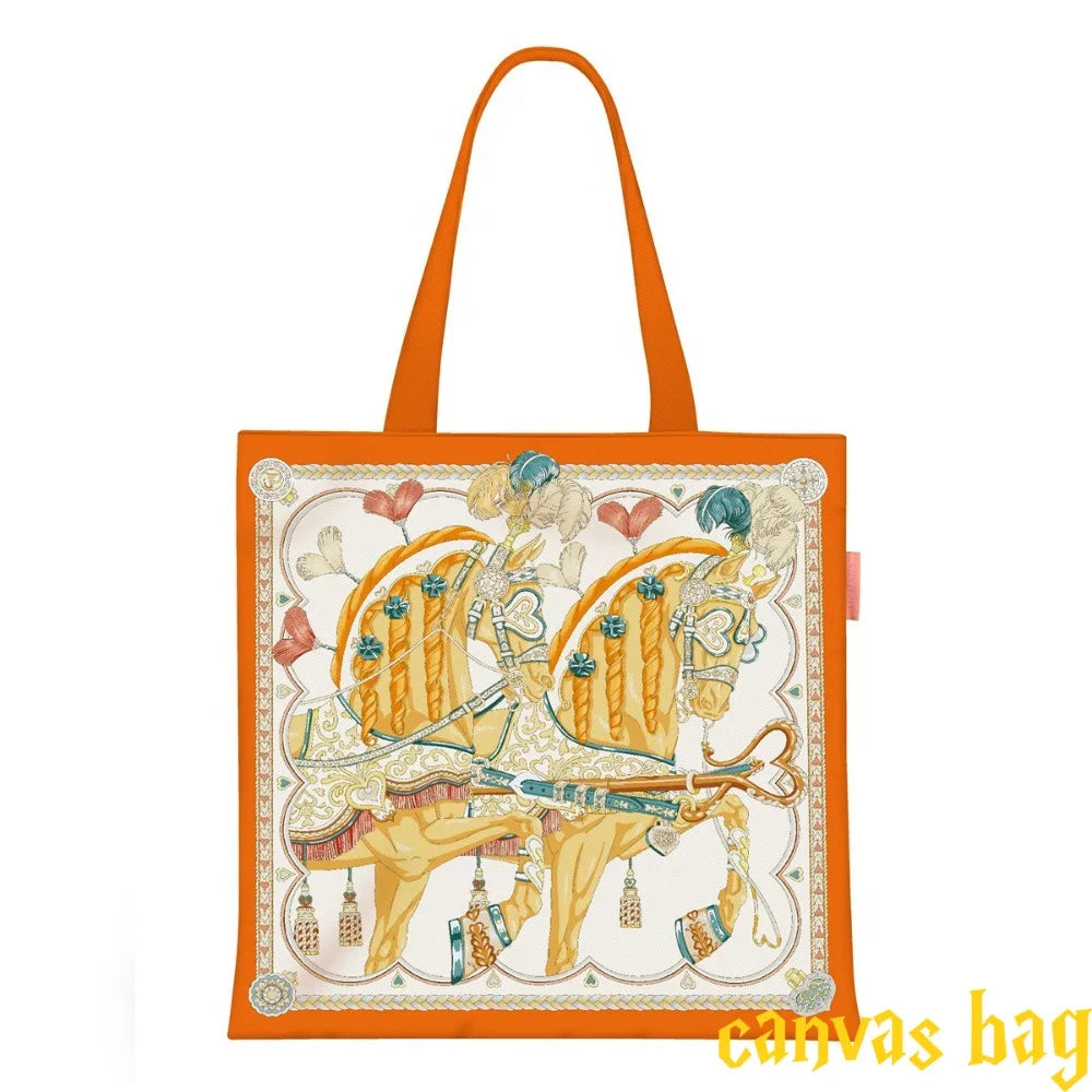 Fashion Love Sweet Saddle Women's Canvas Bag Carry Cloth Bag Large Capacity Student Carry Book Bag Shoulder Bag