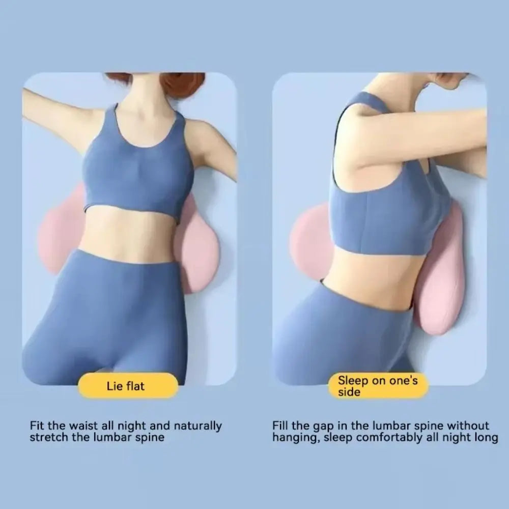 Comfortable Memory Foam Lumbar Support Cushion Breathable Ergonomics Lying Down Pillow Soft Back Support Cushion Body Massage