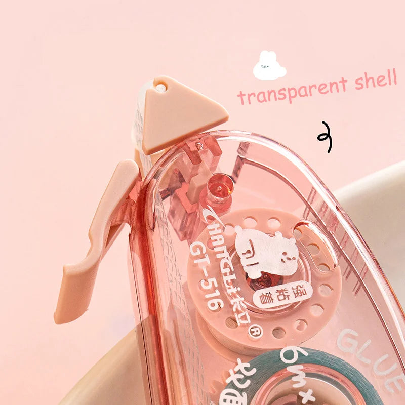 6m*6mm Dot Glue Tape DIY Scrapbooking Creative Stationery School Supplies Transparent Double Sided Adhesive Roller Tape