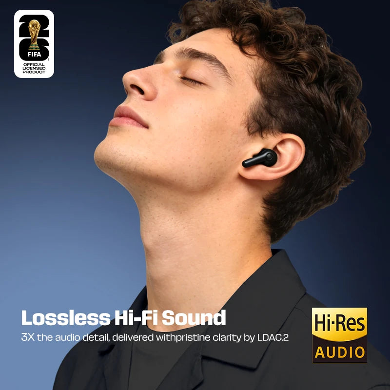 Wireless Bluetooth Earphones FIFA 2026 Limited Edition AI Translate In Ear Earbuds Hi-Fi Sound Fast Charge Clear Calls F26E01