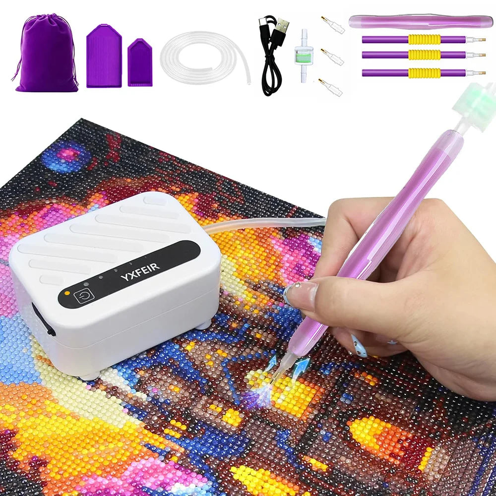 Electric Diamond Painting Vacuum Pen Tools Kit USB Powered Suction Stylus Accessories DIY 5D Mosaic Embroidery Art Pencil Set ﻿