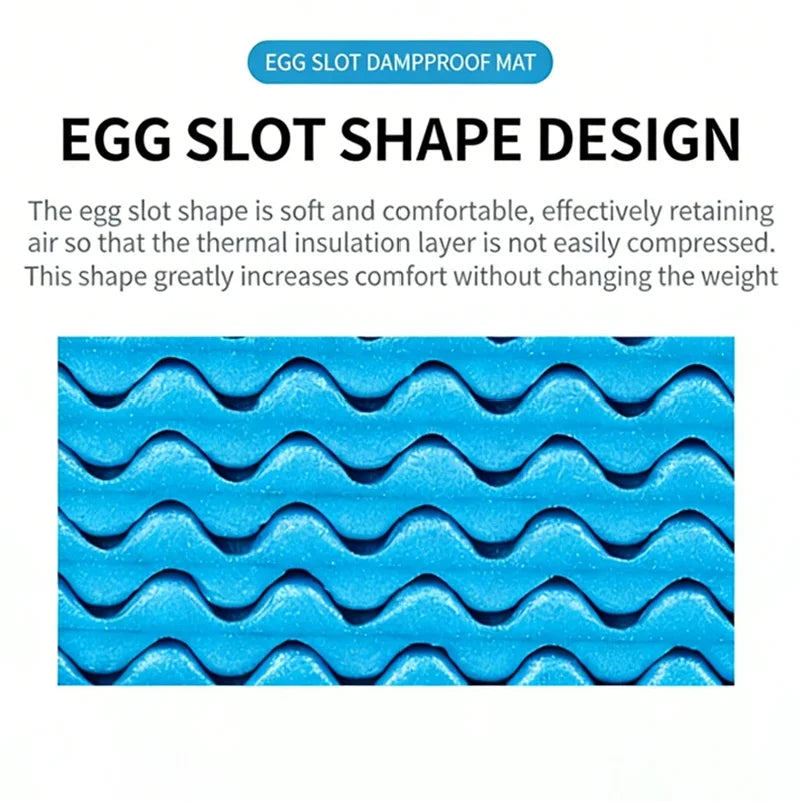330g Lightweight Egg Crate Foam Sleeping Pad Portable Foldable Camping Mat for Moisture Proof Insulation for Hiking Backpacking