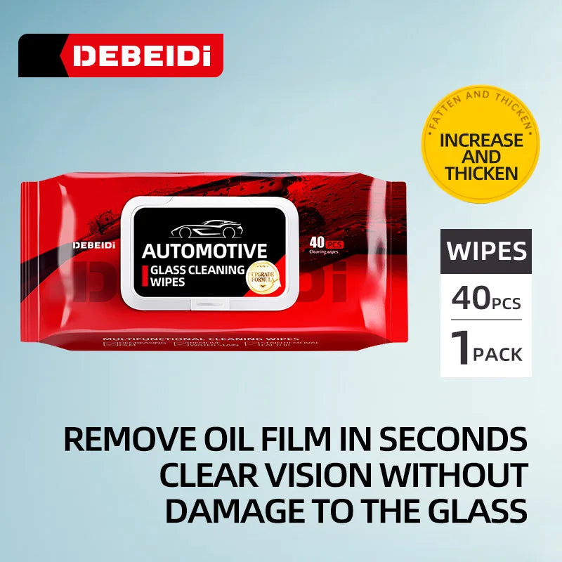 Car Glass Oil Film Removal Wipes Car Window Glass Oil Film Remover Oil Film Cleaning Wipes Glass Windshield Cleaning Wipes