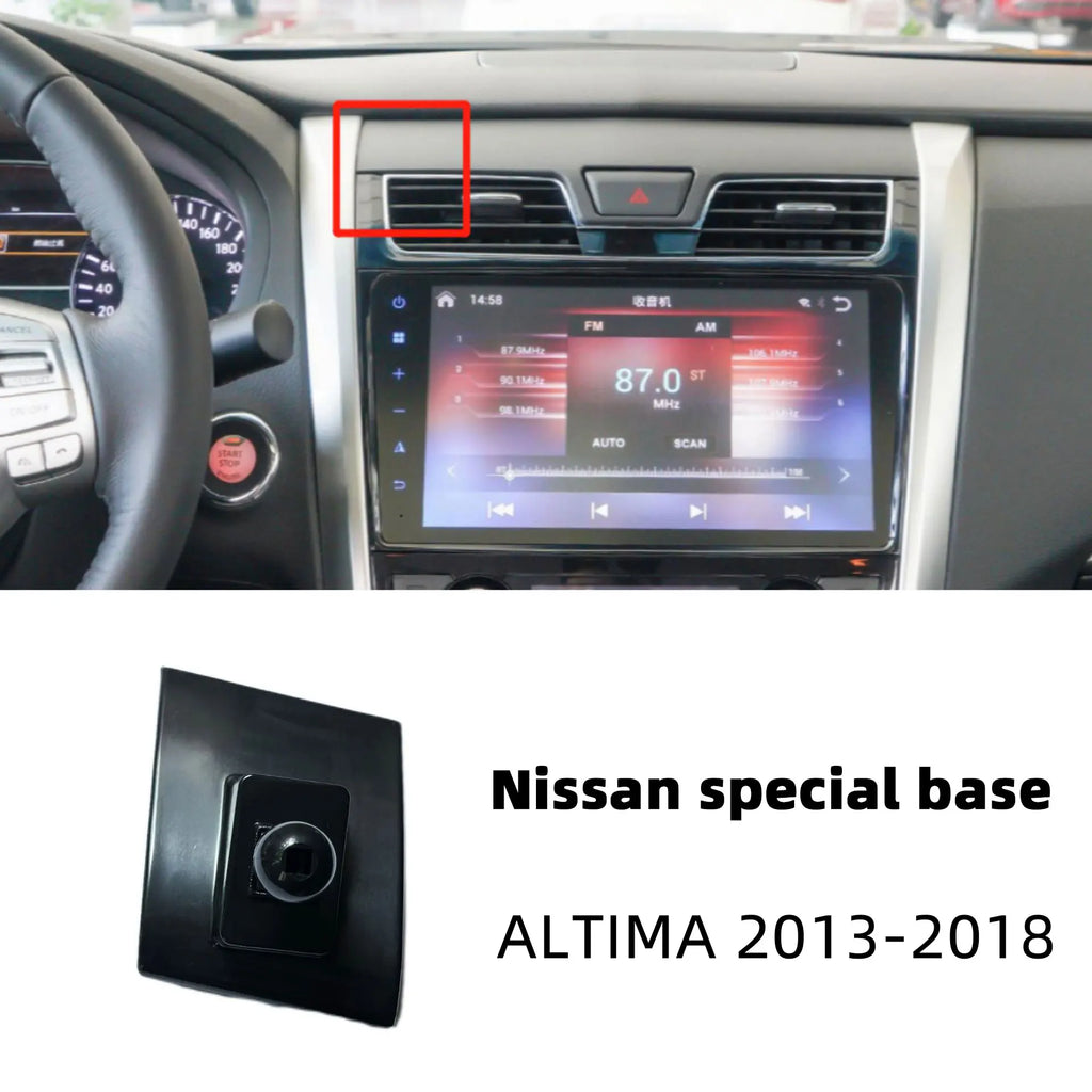 For Nissan X-trail Qashqai Rogue Sport Rogue Altima Versa Car Mobile Phone Holder Base Fixed Air Outlet Bracket Accessory