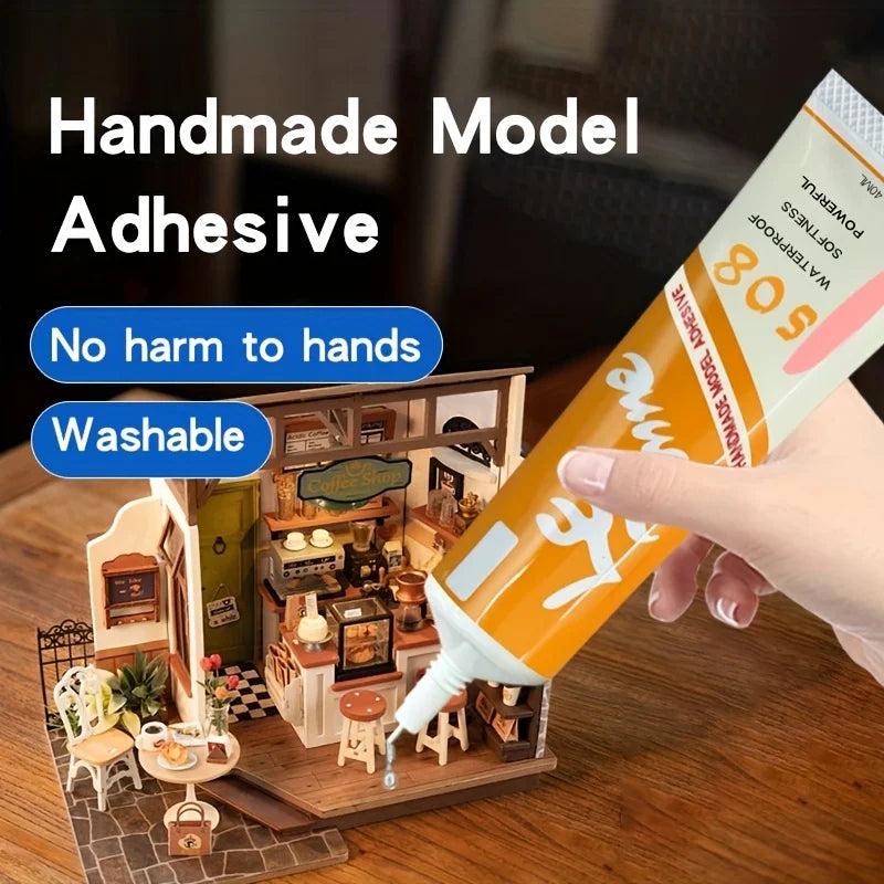 40ml Multi-Purpose Hand Adhesive Model Glue for Adults DIY Alcohol Glue, Specialized for Paper Crafting,Quick-Drying Strong Glue