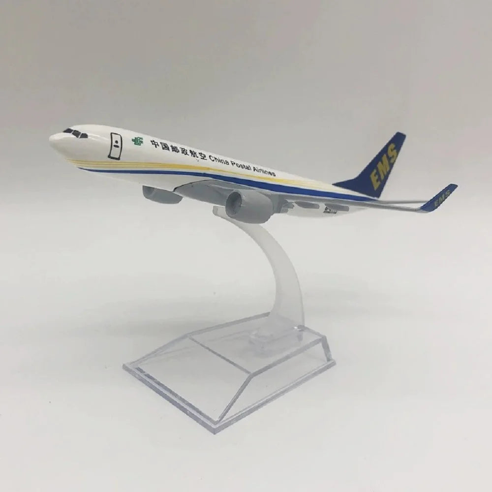Toys Plane 16cm B737 China Postal Airways Aircraft Model Diecast Metal Airplane 737 With Base 1/400 Scale Toy For Boys Gifts