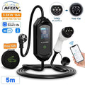 AFEEV Portable EV Charger Type2 IEC62196-2 EVSE Fast Charging Cable Type1 SAE J1772 Wallbox WiFi APP Bluetooth Wireless Control
