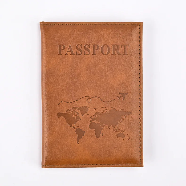 Women Men Letter Lover Passport Cover Men Women Travel Passport Case Leather Cute Passport Wallet Purse Girl Card Holder