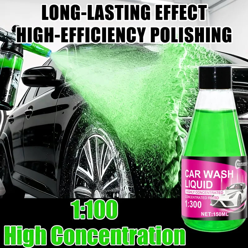 Green Foam Car Wash Liquid High Concentration Cleaning Shampoo for Cars SUVs Trucks and RVs