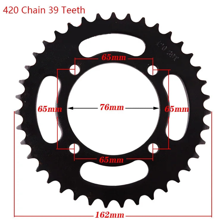 420 Chains 25T/37T/39T/41T/43T/48T Rear Sprocket Cog for Dirt Pit Bike 125/140/150/160cc CRF70 90 110 TTR100 KLX65