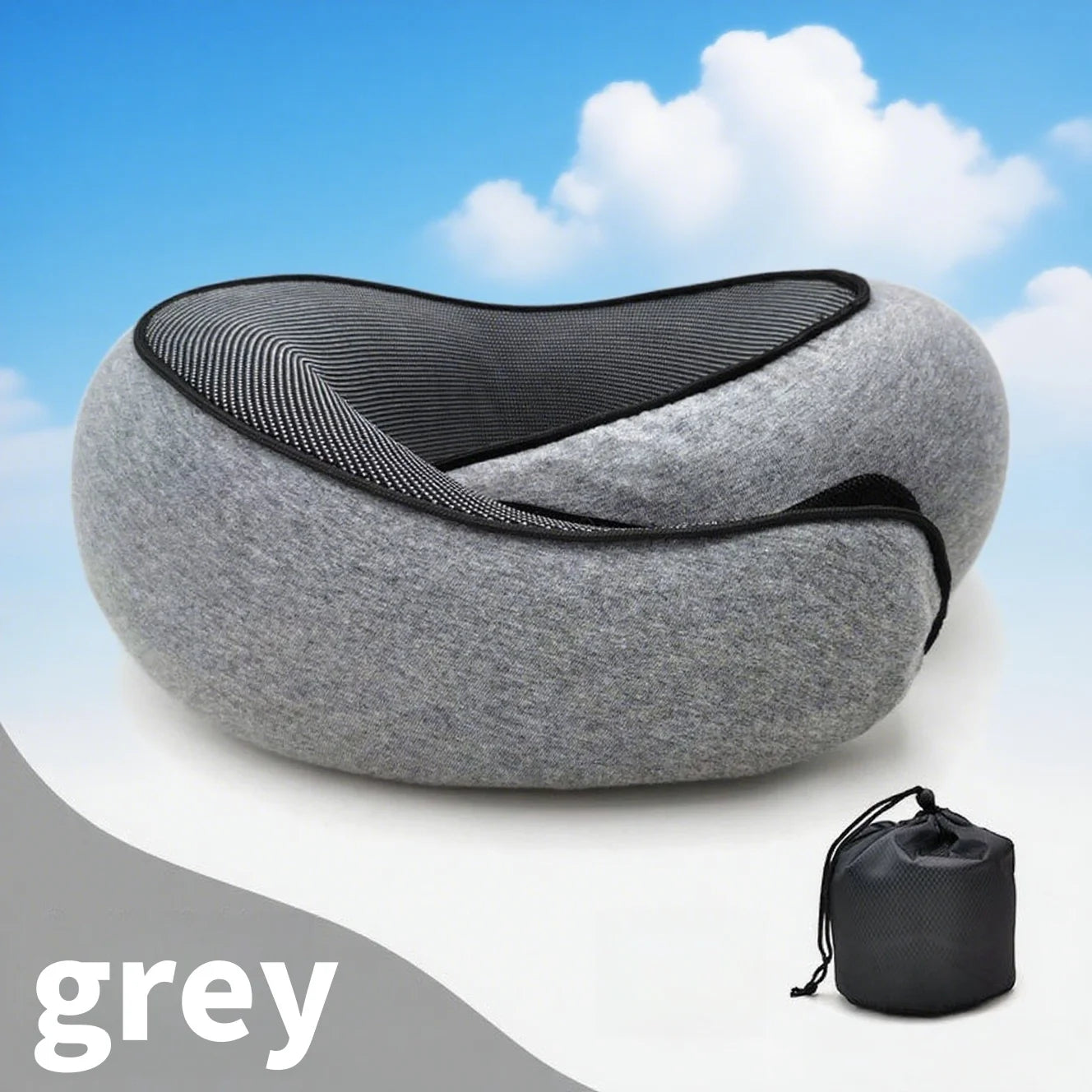 Portable U-shaped Travel Pillow Memory Foam Snail Pillow Travel Neck Support Neck Pillow Adjustable Soft Noon Break Pillows