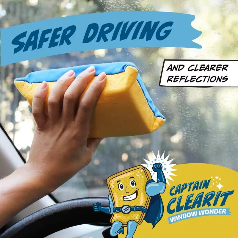 Super absorbent anti fog sponge, suitable for cars, mirrors, glass, etc., indoor and outdoor universal cleaning tools