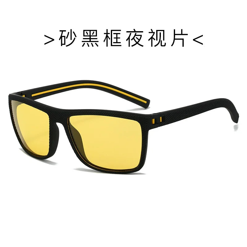 Eyewear Men Polarized Sunglasses Driving Outdoor UV Protective Square Large Frame Sun Glasses Sports Run Cycling Fishing T218